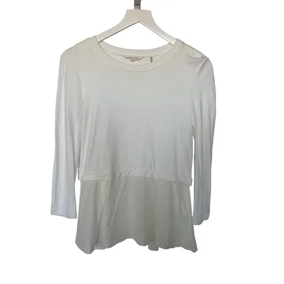 Rebecca Taylor Ivory Peplum Top - Picture 3 of 5
